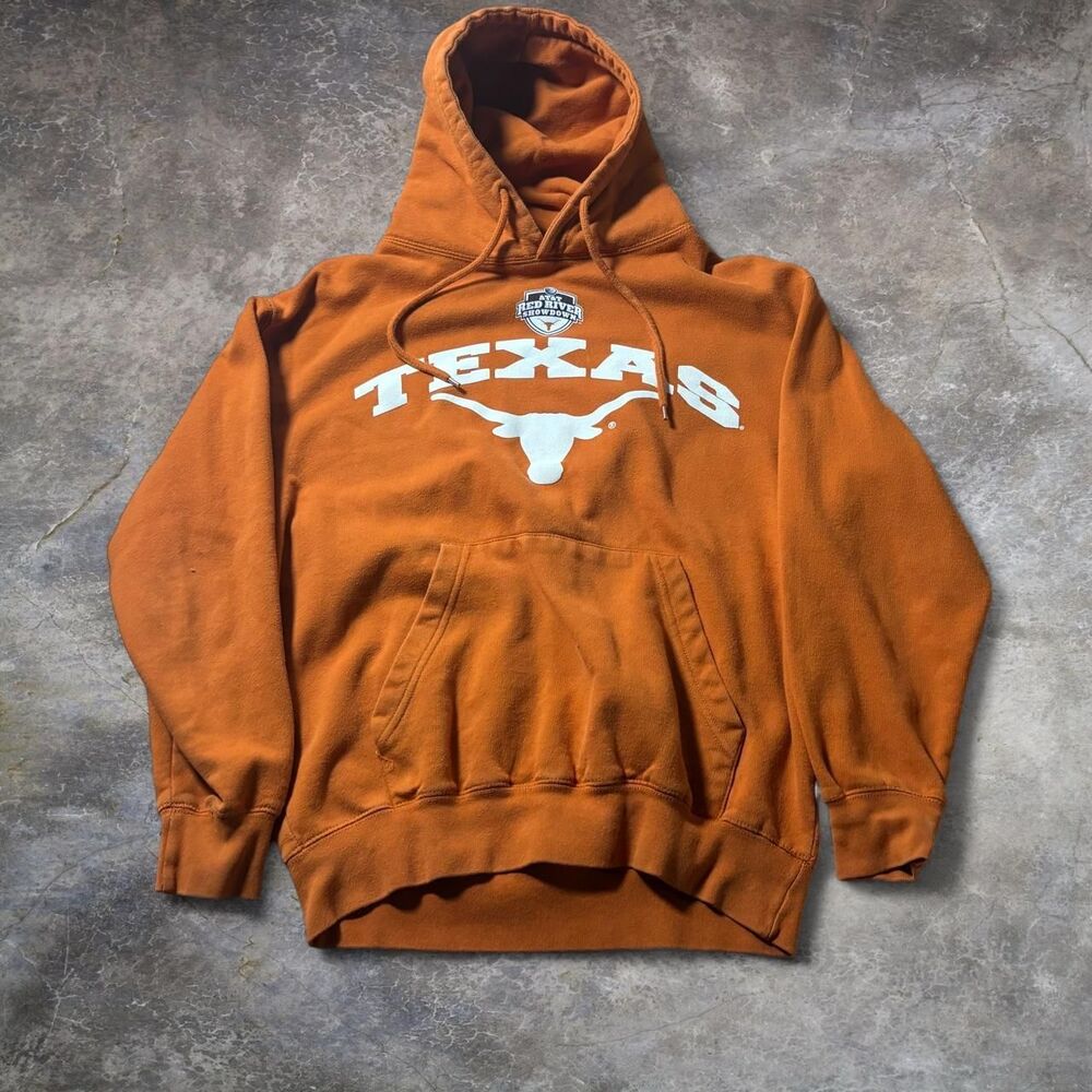 Texas Longhorns Hoodie Mens Burnt Orange Medium Red River Showdown Pullover